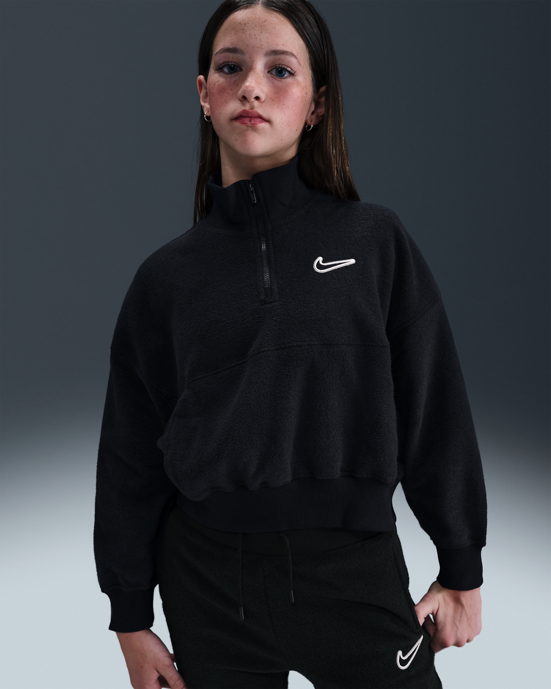 Nike Sportswear Big Kids' (Girls') Long-Sleeve Fleece Top. Nike.com